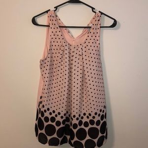 Elle Pink with Black Polka Dots Tank